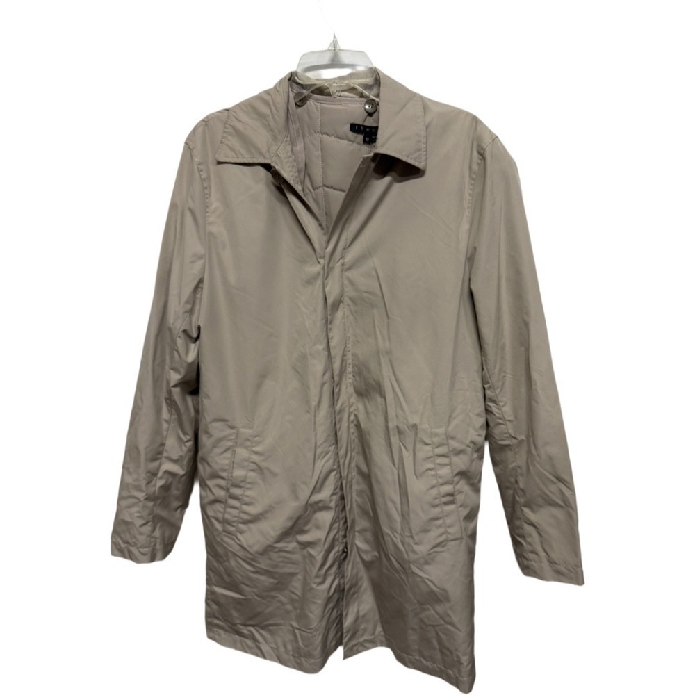 Theory Tan Parka Removable Insert Vest Size Medium Minimalist Winer Jacket